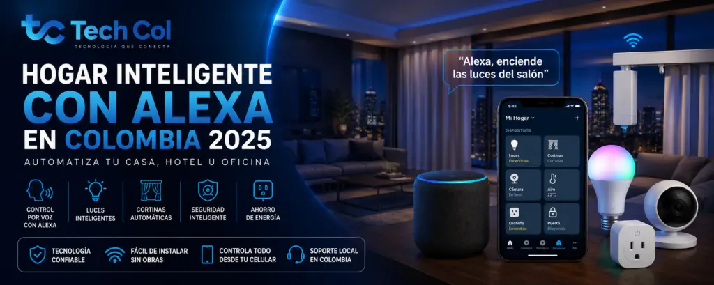 Hogar inteligente Alexa Colombia dispositivos smart home 2025