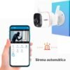 Camara antirobos Cámara Tapo Exterior WiFi 3MP con Sirena y Visión Nocturna | Resistente al Agua