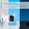 Camara con Vision Nocturna Cámara Tapo Exterior WiFi 3MP con Sirena y Visión Nocturna | Resistente al Agua