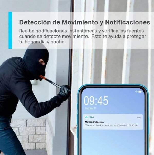 Camara deteccion movimiento Cámara Tapo Exterior WiFi 3MP con Sirena y Visión Nocturna | Resistente al Agua