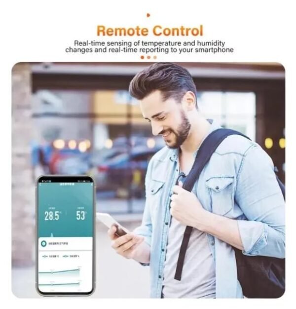 Sensor Temperatura Hogar Inteligente Sensor de Temperatura y Humedad Inteligente WiFi | Compatible con Alexa y Google Home