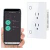 Tomacorriente Inteligente doble Tomacorriente Doble Inteligente WiFi 15A para Empotrar | Alexa & Google Home